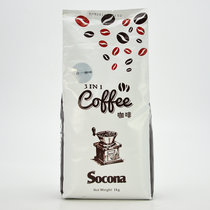 Socona三合一速溶咖啡粉1000g 奶茶店咖啡机奶茶原料