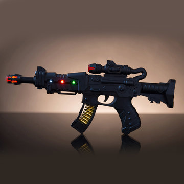 儿童玩具枪 儿童玩具电动枪 电动玩具仿真模型电动振动枪 闪光枪