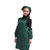 谋福 厨房店员工作围裙服 餐厅服务员围裙+头巾+袖套四件套 制服围裙可爱(墨绿色)