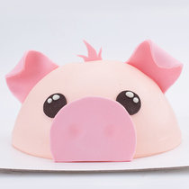 贝思客 猪事顺利新年创意生日蛋糕猪贝贝 上海同城配送(1.2磅)