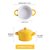 宝宝蒸鸡蛋羹碗婴儿专用陶瓷碗辅食蒸碗带盖烤碗儿童炖蛋碗蒸蛋盅(黄色大号)