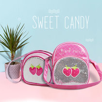 儿童斜挎包手提包新款韩版可爱男童女童小包包幼儿零食包迷你公主(玫红色)