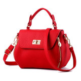 DS.JIEZOU女包手提包单肩包斜跨包时尚商务女士包小包聚会休闲包9412(大红色)