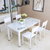 悠佰 餐桌钢化玻璃简约现代小户型烤漆餐桌椅组合餐厅四六椅长方形饭桌(白色+白架子 1.2*0.8)