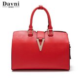 Davni 黛维尼 女包2013夏季新款 欧美风格单肩斜跨手提女式包包（红54）