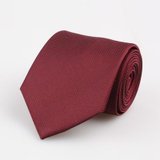 隆庆祥专柜正品领带男士韩版结婚新郎领带商务正装宽窄领带酒红色
