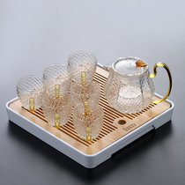 康宁EKCO精美鱼纹玻璃茶具8件套家用会客茶壶小套组(默认)