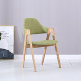 安居汇泰国椅白橡木 休闲椅布料颜色可更换(原木色)