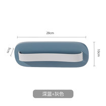 日本AKAW爱家屋多米诺浴室鞋架卫生间免打孔壁挂式门户鞋子收纳架(深蓝色+灰色)