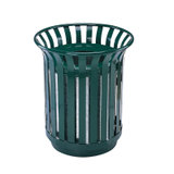 南方花篮户外垃圾桶GPX-51公园果皮桶金属垃圾小区绿化垃圾桶马路边垃圾箱(墨绿色 大号)