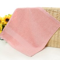 3条装加厚棉方巾成人洗脸柔软吸水正方形家用全棉小毛巾(浅粉色3条装)