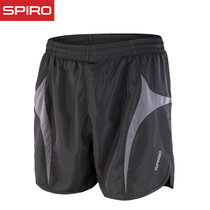 spiro 夏季运动短裤男女薄款跑步速干透气型健身三分裤S183X(黑色/灰色 XXL)