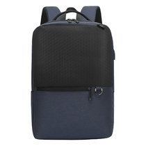 十字勋章电脑包15.6英寸男女双肩背包书包商务背包旅行包(蓝色)