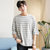 富贵鸟 FUGUINIAO  短袖T恤男时尚休闲条纹打底衫 18101FG702(灰色 M)