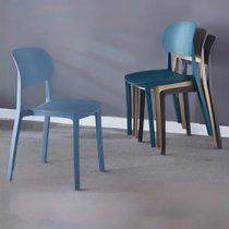 北欧风塑料现代餐椅简约家用成人椅子靠背凳子奶茶店化妆休闲椅子(批量其他颜色-两把起)