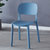 北欧风塑料现代餐椅简约家用成人椅子靠背凳子奶茶店化妆休闲椅子(L.G.F.-深蓝色)