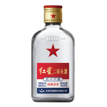 北京红星白酒】红星二锅头酒56度清香型100ml 火锅食材【图片价格品牌报价】-国美