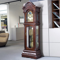 汉时(Hense)欧式复古实木装饰机械落地钟客厅古典德国机芯座钟HG9814(黄杨木德国八音机芯)