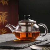 雅风耐高温加厚玻璃茶壶单壶家用小号功夫红茶泡茶壶过滤茶具套装(200ML 很小（ 送壶嘴刷 ）)