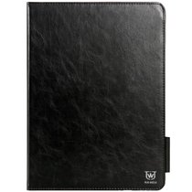 伟吉iPad疯马纹保护套W10112-1黑【真快乐自营 品质保证】适用于iPad mini 2/4, 9.7寸 (全包设计、贴身保护，轻薄设计、既保护又轻薄)