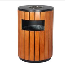 俊采云JCY-f6户外钢木垃圾桶垃圾桶环卫室外垃圾桶果皮箱公园公共场所果皮箱（单位：个）(咖啡色 JCY-f6)