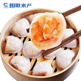 国联水晶虾饺1kg 40只 冬笋口味  袋装  广式早茶 早餐点心