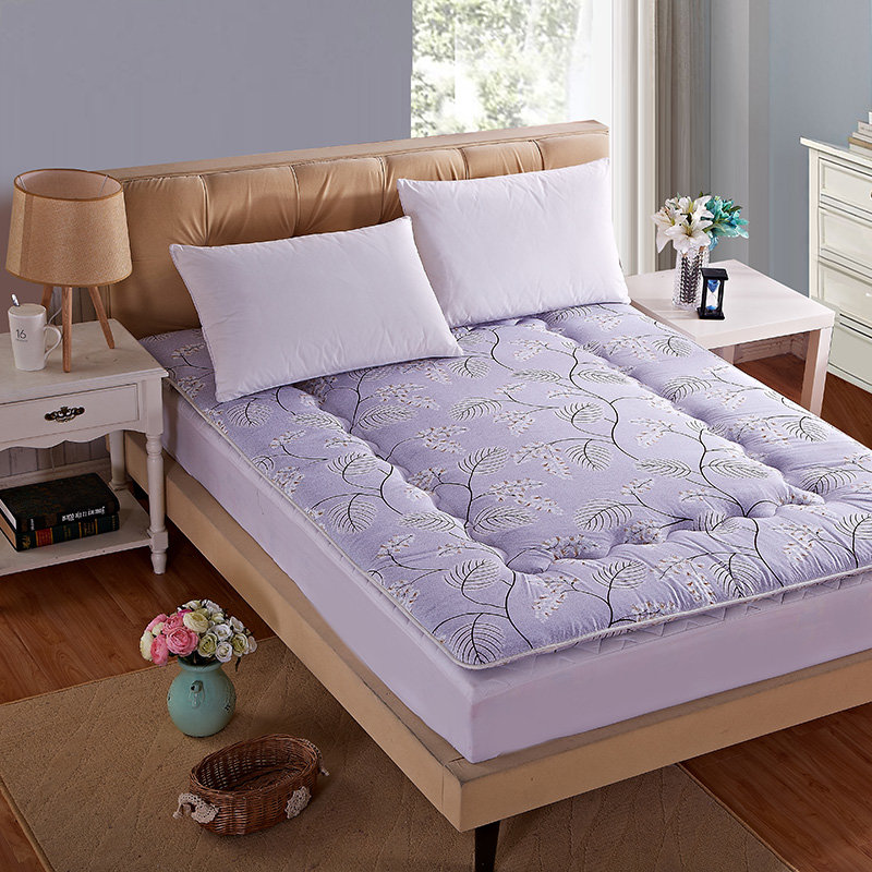 欣纯家居 可折叠单人/双人榻榻米床裖子床垫 席梦思床护垫(生活如花