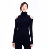 【娅丽达】上衣 毛衣 F8917精美时尚 弹性十足 显瘦修身(黑色 S)