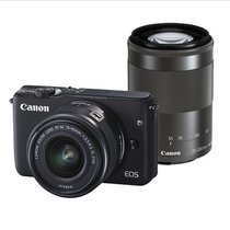 佳能（Canon）EOS M10 微型单电双头套机(EF-M 15-45mm+EF-M 55-200mm）(黑色 套餐八)