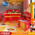 迪士尼(Disney)儿童书桌椅套装软塑料环保卡通男孩赛车总动员红色(红色 汽车总动员系列)