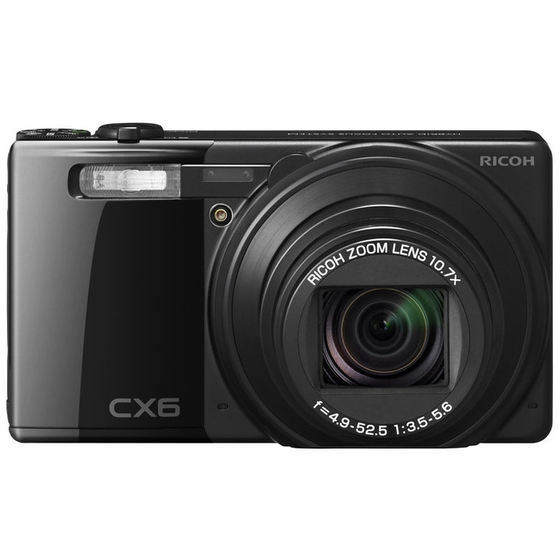数码相机理光ricohcx6数码相机黑色28mm广角107倍光学变焦3英寸屏幕