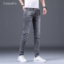 CaldiceKris （中国CK）2021四季韩版新款刺绣休闲弹力牛仔裤男 CK-FS3250