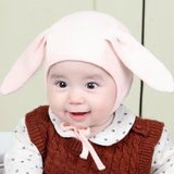 milkyfriends春秋季宝宝帽男女儿童可爱兔耳胎儿帽时尚婴儿帽子(粉红色 均码3-12个月（40-46CM）)