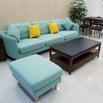 思巧 沙发 布艺沙发组合 现代简约 三人位北欧小户型客厅沙发组合 乳胶沙发 老虎凳 可拆洗 6360(海绵款 四人位)