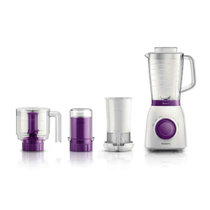飞利浦（Philips） HR2166 白色、紫色 5瓣式刀片搅拌和混合 料理机