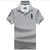 莱诗伯特   新款夏季男士短袖t恤纯棉翻领中青年体恤衫LB9002(灰色 L/175)
