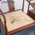 中式绣花茶椅垫坐垫红木家具椅子垫沙发垫子餐椅茶桌太师椅圈椅垫(蕙质兰心-米黄)