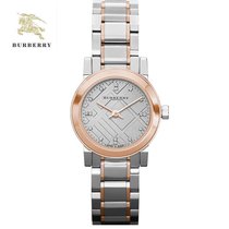  BURBERRY 巴宝莉手表 女表 拼色钢质表链经典格纹压花表盘女士手表 BU9214 