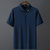 POLO衫男士短袖T恤夏季高端商务休闲短袖衫中老年透气轻薄上衣(深蓝色 48)