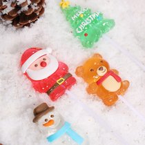 圣诞节棒棒糖礼盒装圣诞老人创意硬糖圣诞树儿童零食圣诞糖果礼物(12支裝（礼盒）)