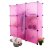 名门新贵 9格DIY自由组装收纳柜 加大款式 更大的收纳空间 时尚便捷 儿童衣柜(粉红色)
