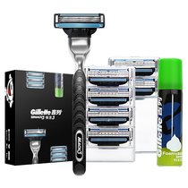 吉列吉列（Gillette）经典锋速三剃须刀套装 3层超薄刀片（1刀架+7刀头+50g须泡）