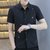 夏季男装短袖休闲商务男士衬衫1000-229(黑色 XL)