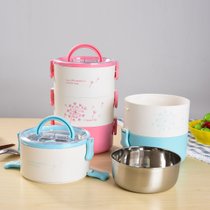 不锈钢学生宿舍用泡面碗保鲜饭盒带盖单个吃饭碗方便面碗饭盒(2L20790 默认)