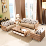 a家家具 北欧布艺沙发组合小户型现代简约客厅实木双人三人位沙发(单人位 沙发)