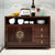 实木餐边柜 新中式储物柜 木质碗柜茶水柜 现代中式铜木品质奢华多功能带抽屉厨柜 餐边柜