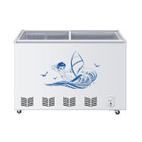 海尔(Haier)SC/SD-231W商用玻璃门单温冰柜冷冻冷藏转换展示卧式双门冷柜冰柜 不锈钢水柜(白色)
