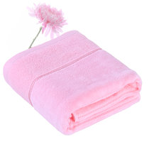 新丝丽纯棉浴巾素色纯色割绒断档工艺柔软吸水女士洗浴用品居家用品(粉色)