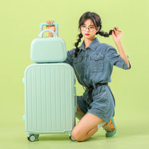 24行李箱女小型轻便20寸学生ins网红新款密码箱子26旅行拉杆箱潮(902款/子母薄荷绿 26寸)