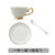陶瓷咖啡具套装北欧式金边骨瓷咖啡杯茶壶茶杯托盘英式下午茶茶具(一杯一碟一陶瓷勺（英式全金） 默认版本)